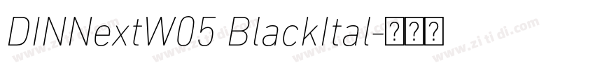 DINNextW05 BlackItal字体转换
